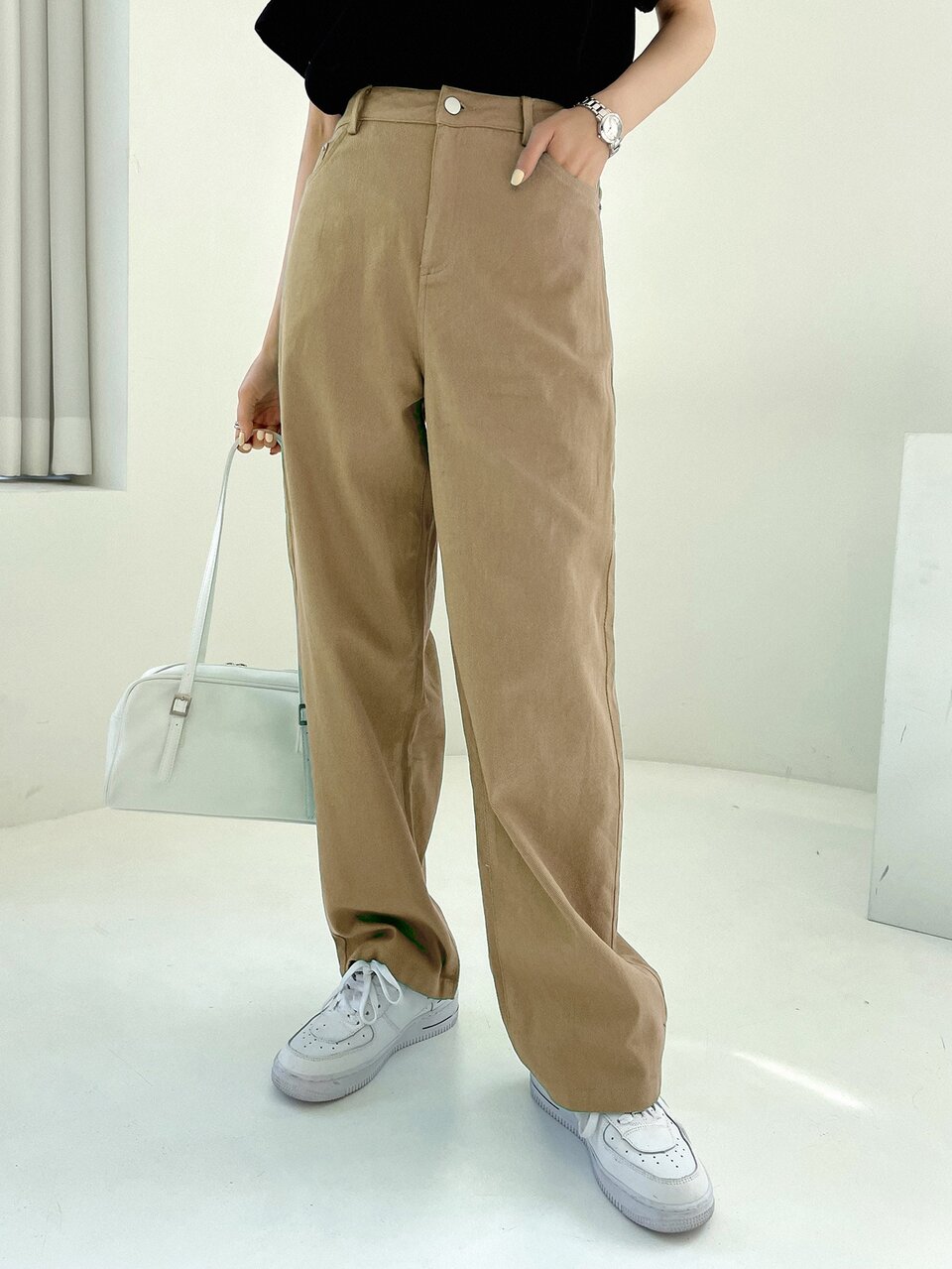 Slant Pocket Straight Leg Pants