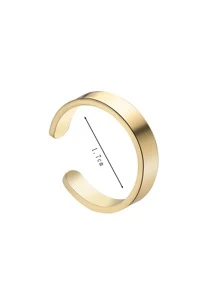 Charm-In 極簡風格開口戒指 - 金黃色 - 查看 3