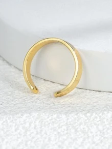 Charm-In 極簡風格開口戒指 - 金黃色 - 查看 5