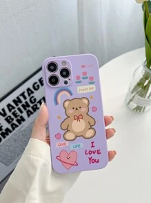 卡通小熊手機殼 - 紫色 - 查看 2