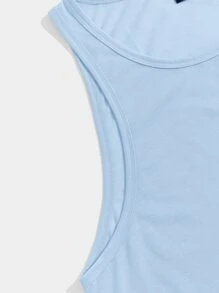 Manfinity VCAY Men Coconut Tree Print Tank Top - Baby Blue - View 3