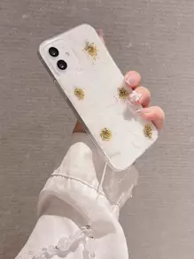 树脂金箔花朵设计手机壳适用于 17 Pro Max/17 Pro/17 Air/17/16 Pro Max/16/16 Pro/16 Plus/15/15 Pro Max/15 Pro/15 Plus/11/12/13/14 Pro Max/XS/XR/11 Pro/11 Pro Max/12 Pro/12 Pro Max/13 Pro/13 Pro Max/7 Plus/14 Pro/14 Pro Max/14 Plus/7 Plus/8 Plus/8/SE2，极简创意软壳 - 無色 - 查看 4