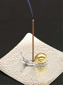 1pc Snail Design Incense Stick Holder - Gold - View 1