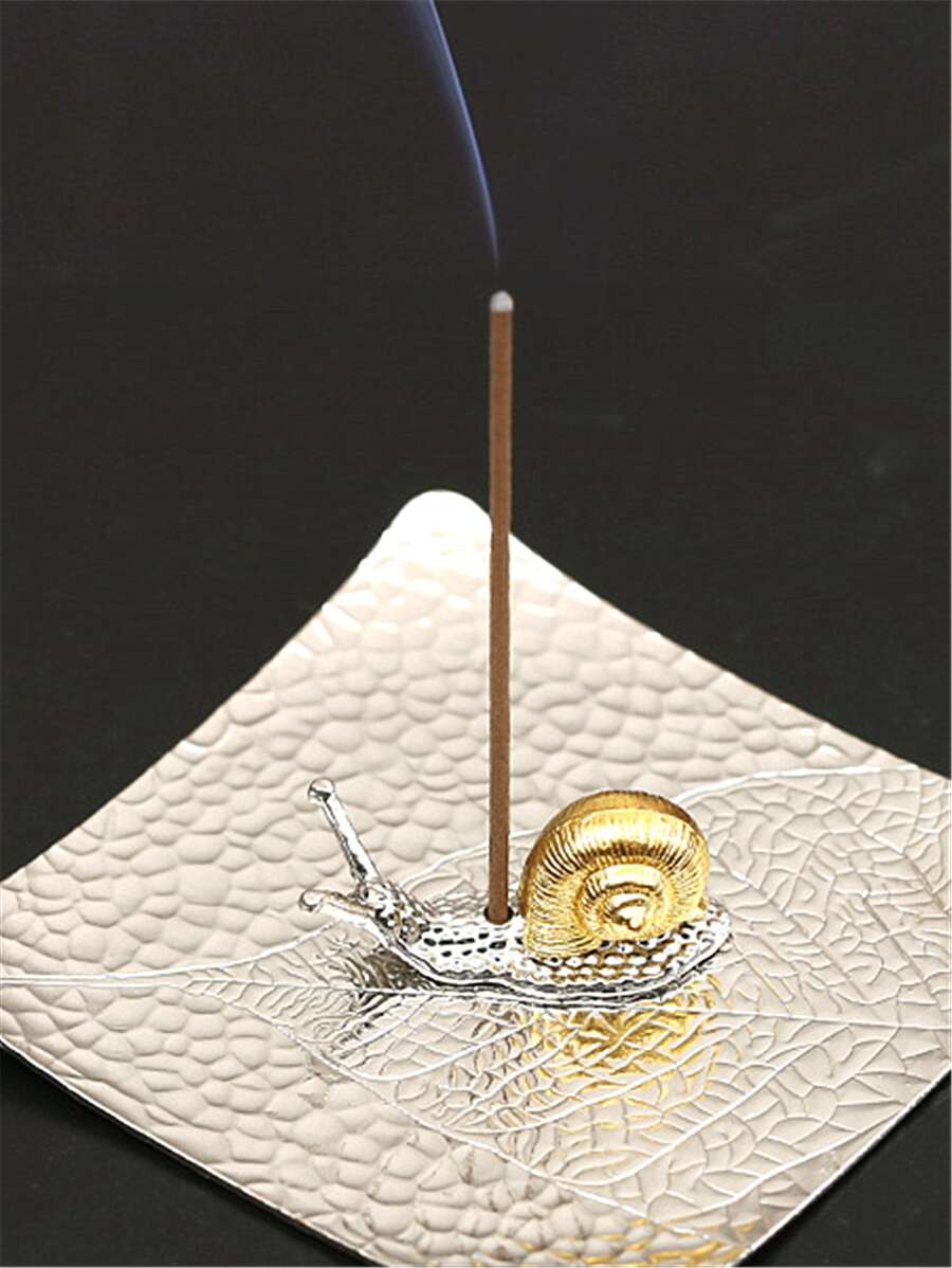 1pc Snail Design Incense Stick Holder - Gold - View 1