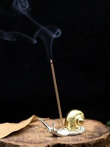 1pc Snail Design Incense Stick Holder - Gold - View 8
