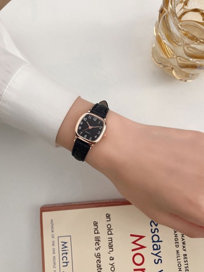 1pc Ladies Horloge Square Pointer Quartz Holiday