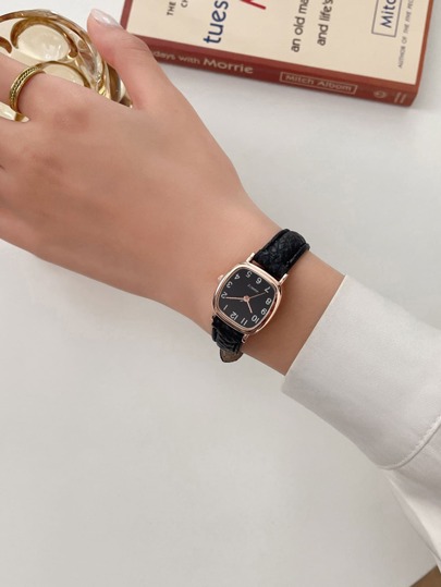 1pc Ladies Horloge Square Pointer Quartz Holiday view 2