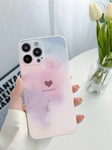 Funda de teléfono con gráfico de corazón rosa y letra compatible con Galaxy A12, P20 Lite, 11 a prueba de agua, a prueba de golpes y resistente a arañazos - Multicolor - Ver 2