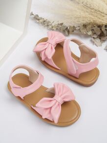 Girls Bow Decor Ankle Strap Sandals - Pink - View 4