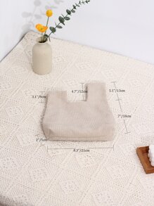 Minimalist Satchel Bag - Apricot - View 6