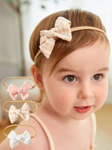 3入組嬰兒蝴蝶結裝飾髮箍 - 彩色 - 查看 1