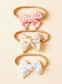 3入組嬰兒蝴蝶結裝飾髮箍 - 彩色 - 查看 8