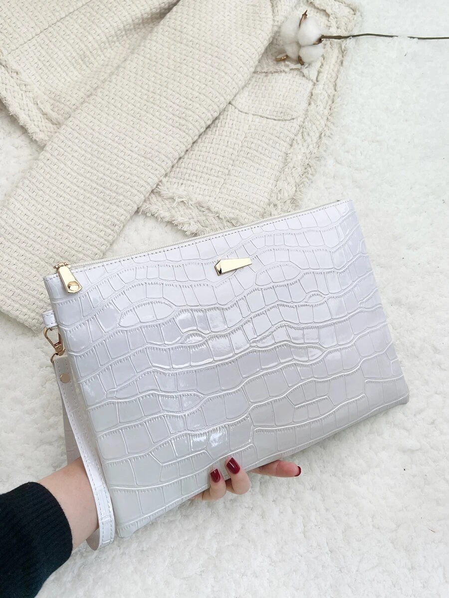 ly hợp Cá sấu Thanh lịch - trắng - Xem 1