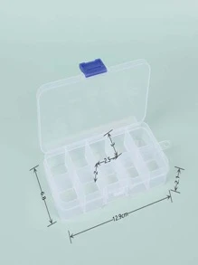 塑料隔層首飾收納盒耳環收納盒首飾收納盒 - 無色 - 查看 3