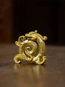 1 pieza Decoración con diseño de dragón - Dorado - Ver 5