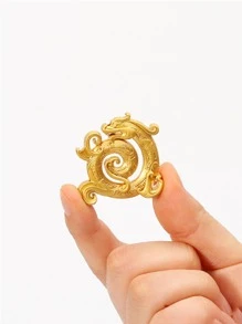 1 pieza Decoración con diseño de dragón - Dorado - Ver 2