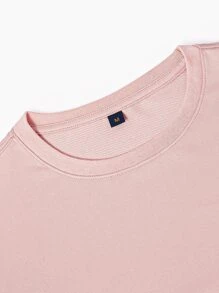 Manfinity Homme 男士鴨子刺繡T恤 - 淺粉色 - 查看 4