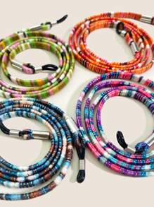 Boho 4pcs Color Block Glasses Rope - Multicolor - View 7
