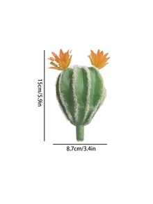 1 pieza cactus artificial - Verde - Ver 3