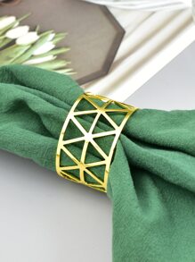 6pcs Metal Napkin Ring - Gold - View 3