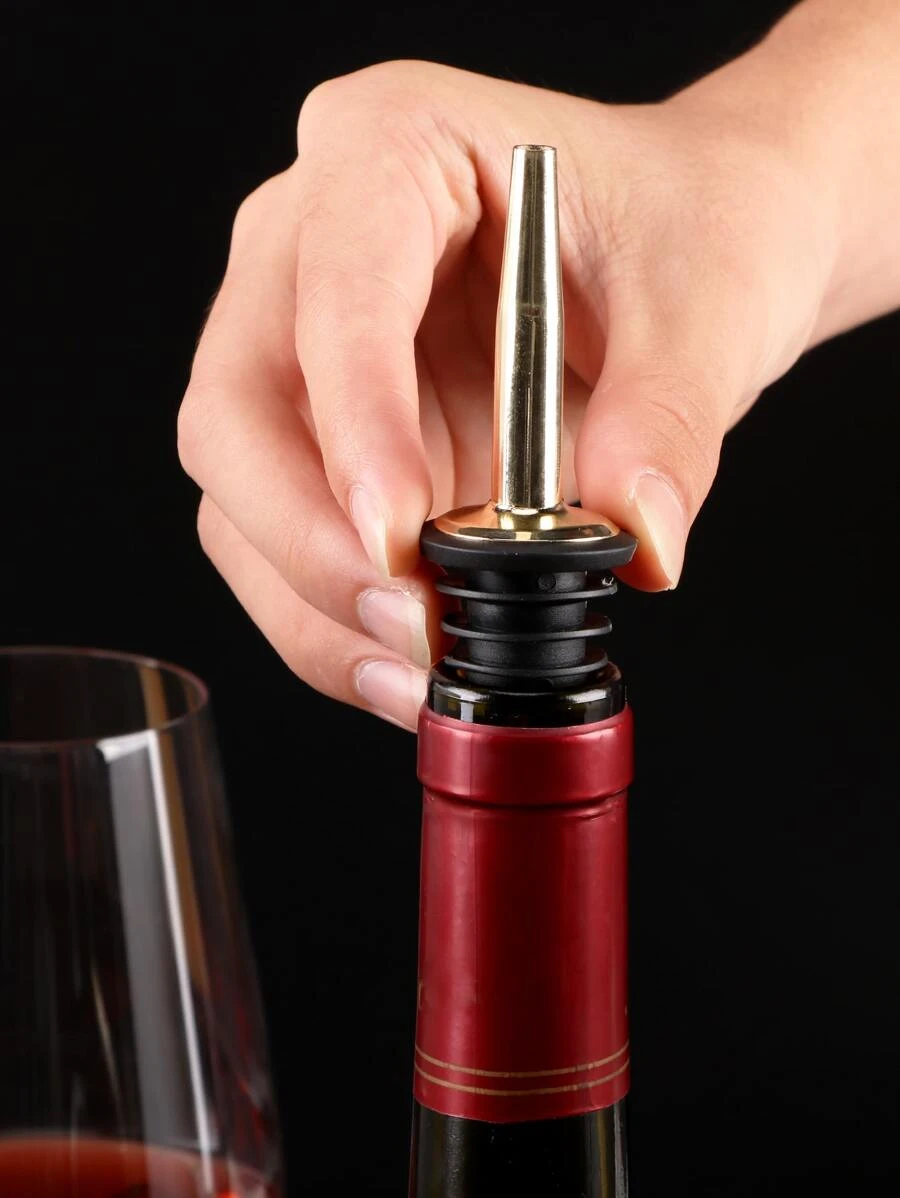 Tapón de vino de acero inoxidable de 1 pieza, tapón de botella de vino simple para Bar - Multicolor - Ver 1
