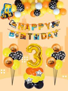66pcs Decorative Balloon & Banner Set - Multicolor - View 1