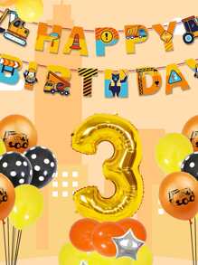 66pcs Decorative Balloon & Banner Set - Multicolor - View 2