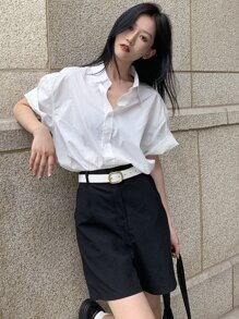 DAZY Cinturón con hebilla metálica - Blanco - Ver 6