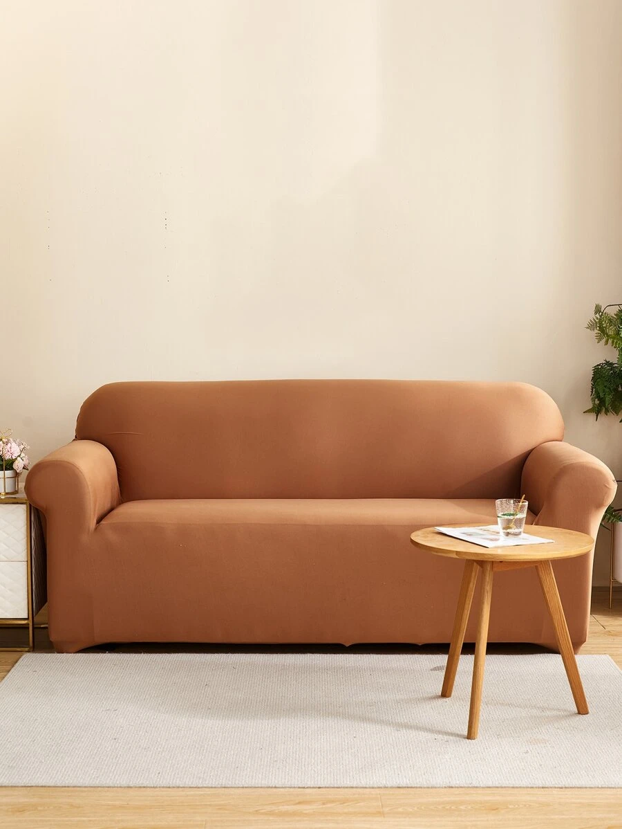 1pc Solid Stretchy Sofa Slipcover