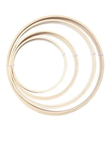 3 piezas Anillo de bambú interno - Beis - Ver 2