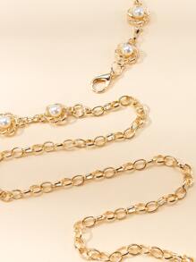 Fashionable Versatile Gold Metal Waist Chain - Gold - View 3