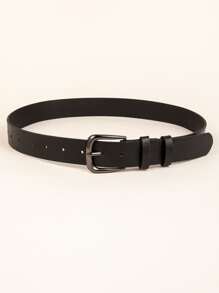 Cinturón con hebilla metálica - Negro - Ver 2