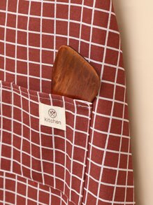 1pc Plaid Pattern Random Color Apron - Multicolor - View 4