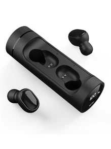 Ti2 Digital Display Rotatable Earphones - Black - View 1