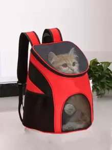 Túi đựng thú cưng có thể gập lại 1 mảnh - Đỏ - Xem 1