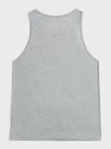 Manfinity VCAY Hombres Top tank con estampado de árbol de coco - Gris Claro - Ver 2