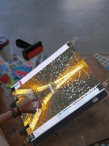 塔紋DIY鑽石無框畫DIY圓形全鑽畫適合初學者 - 彩色 - 查看 2