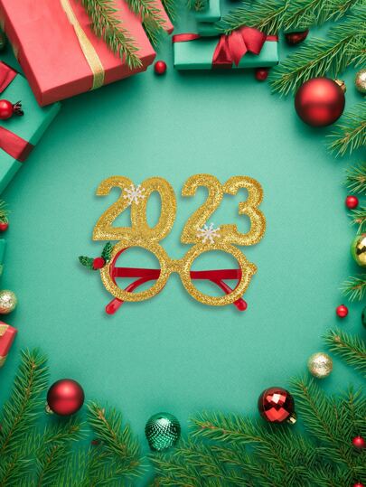 1pc New Year Party Decorative Glasses