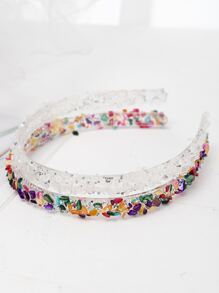 2 cái Băng đô Trang trí Đá Ngẫu nhiên - Nhiều màu - Xem 2