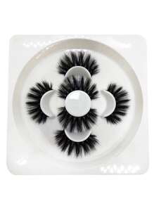 3pairs Separated False Eyelashes - Black - View 1