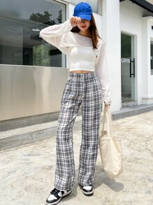 DAZY Boat Neck Drop Shoulder Crop Top Without Tube Top Sheer Fall Tops - White - View 11