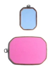 2入組/套塑料手工繡花框極簡主義木製圖案繡花箍用於縫紉 - 銅色 - 查看 2