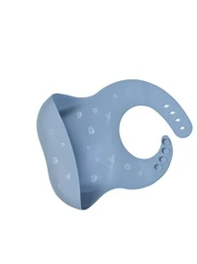 嬰兒卡通車輛圖案圍兜 - 藍色 - 查看 2