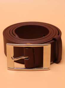 1 条男士咖啡色 PU 皮革休闲皮带配针扣 - 咖啡棕 - 查看 3