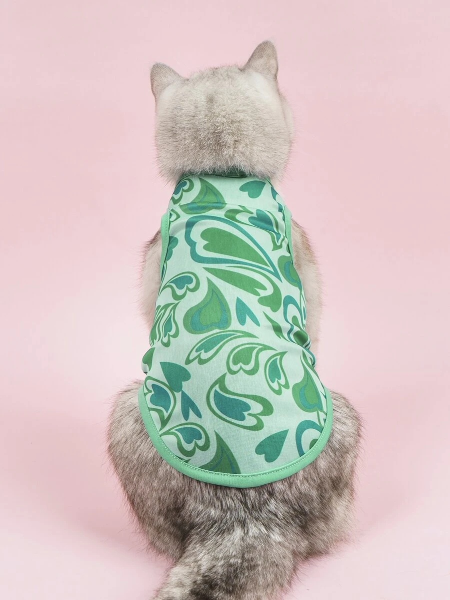 PETSIN Heart Print Pet Tank - Multicolor - View 1