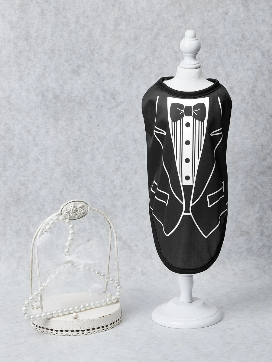 PETSIN Suit Print Pet Tank - Multicolor - View 1