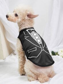 PETSIN Suit Print Pet Tank - Multicolor - View 2