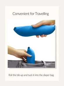 Bebé Babero con estampado de dibujos animados - Azul - Ver 4