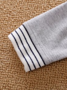 Yierying Baby Boy Geo Print Anchor Embroidery Bow 2 In 1 Jumpsuit - Multicolor - View 3