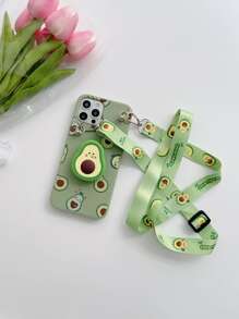 Ốp lưng điện thoại hình quả bơ mùa hè có dây đeo, tương thích với iPhone 17/17 Air/17 Pro/17 Pro Max/16/15/14/13/12/11 - Nhiều màu - Xem 5